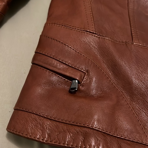 Vera Pelle Brown Italian Leather Jacket - Picture 6 of 13